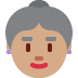 👵🏽 old woman: medium skin tone display on Twitter